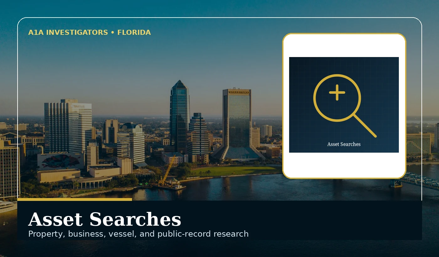 A1A Investigators Asset Searches services in Florida