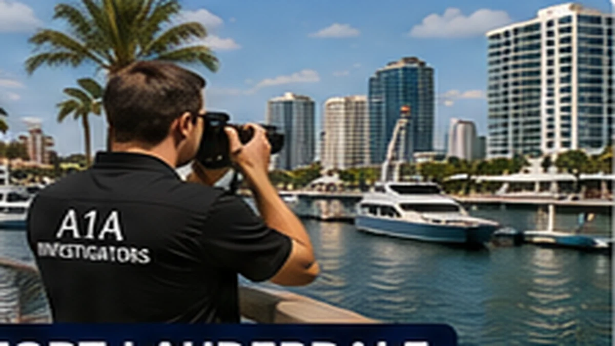 Illustrative professional investigative services scene for Fort Lauderdale, Florida