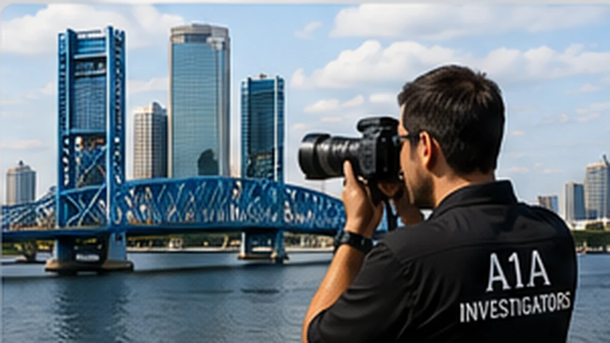 Illustrative professional investigative services scene for Jacksonville, Florida