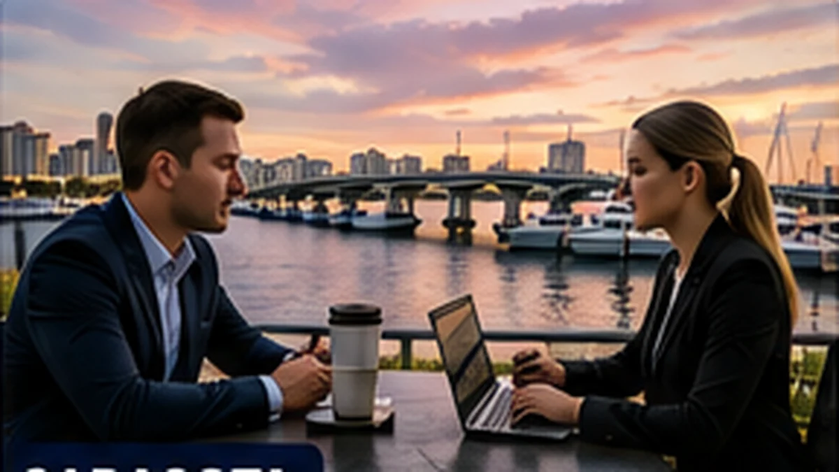 Illustrative professional investigative services scene for Sarasota, Florida