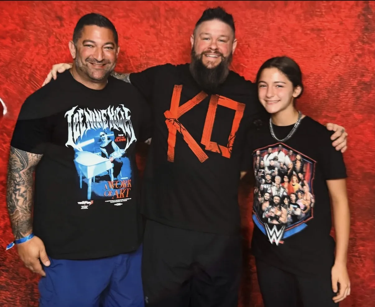 James Wojnar at a professional wrestling community event.