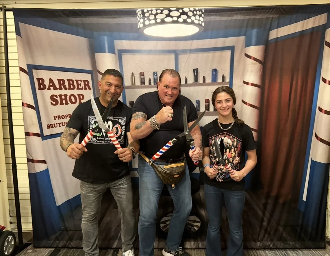 James Wojnar and family attending a community entertainment event.